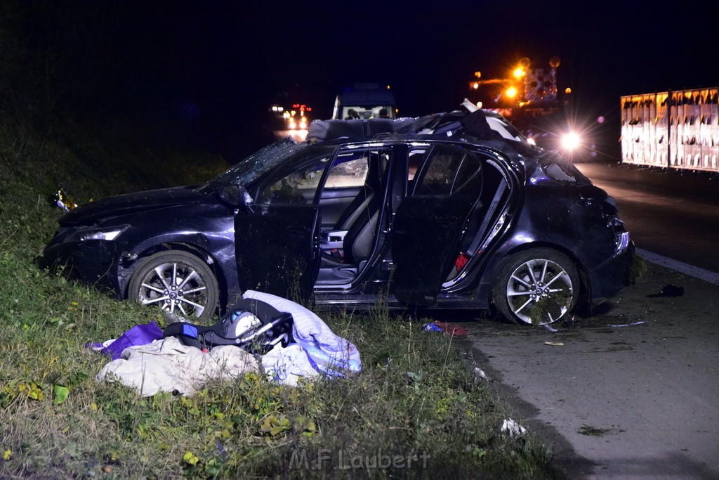 Schwerer VU A 4 Rich Olpe kurz vor AS Koeln Klettenberg P075.JPG - Miklos Laubert